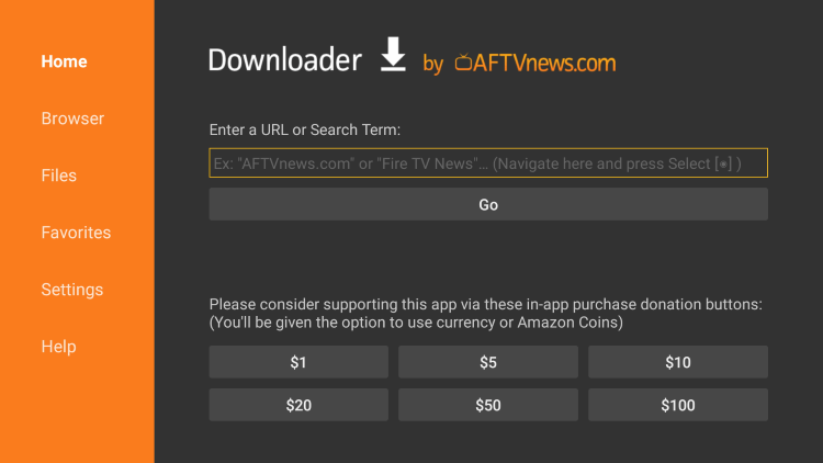 After installing the Downloader app, follow the steps below for installing VSAT APK on Firestick/Fire TV.