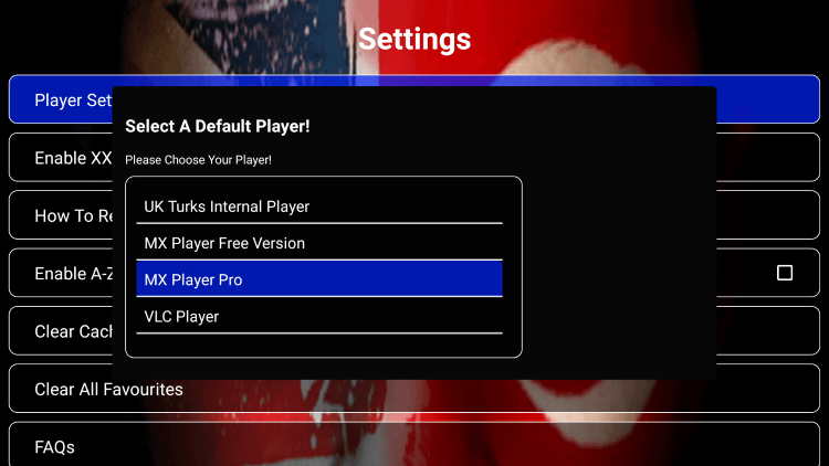 Choose whichever player you prefer. We chose MX Player Pro for this example.