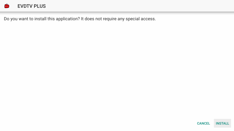 Click Install evdtv