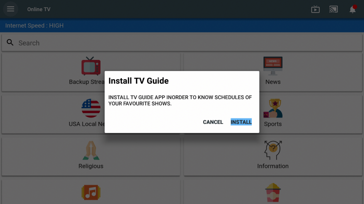 One of the best features of Exodus Live TV is the ability to watch local channels.