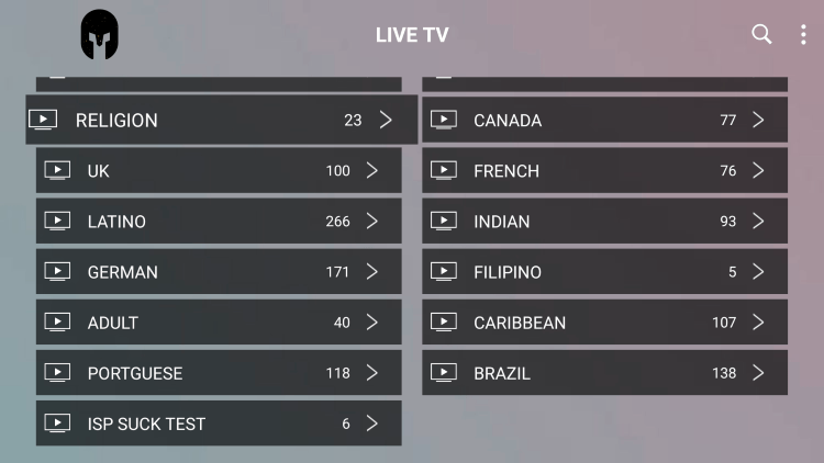 Every subscription plan comes with over 3,000 live channels and other offerings.