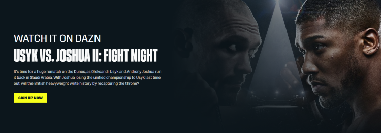 How to Stream Anthony Joshua vs Oleksandr Usyk - DAZN
