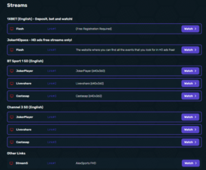 JokerLiveStream website