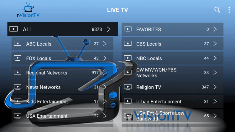 Nvision TV IPTV provides over 2,000 live channels starting at $10/month with their standard plan.