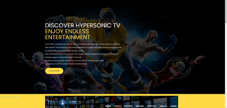 Prior to using the Hypersonic TV service, you will need to register for an account on their official website.
