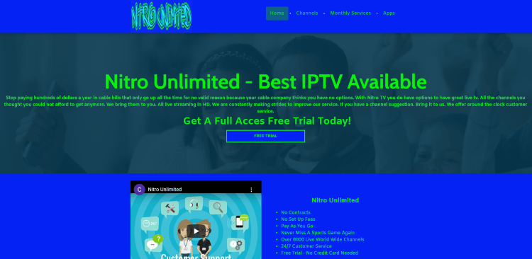 Prior to using the Nitro TV IPTV service, you will need to register for an account on their website.