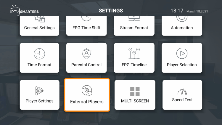 In the example below, we show how to integrate an external player within ZettaTV IPTV.