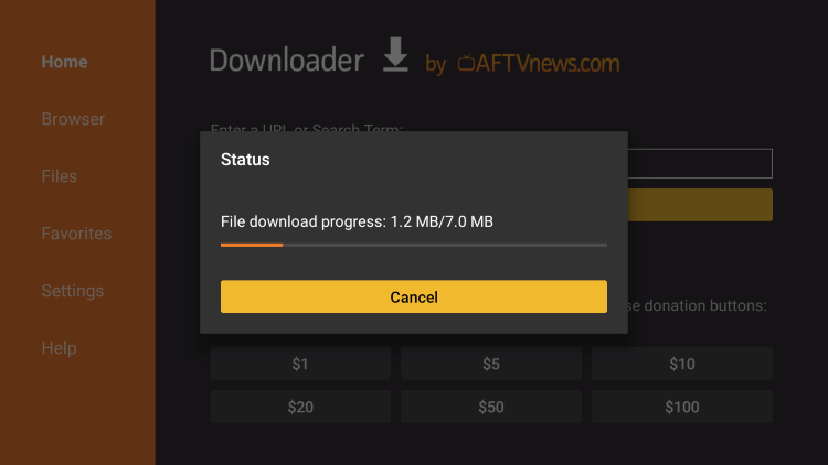 Wait for the app to download