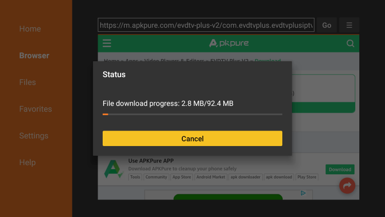 Wait for the app to install.