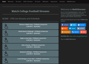 methstreams sports streaming site